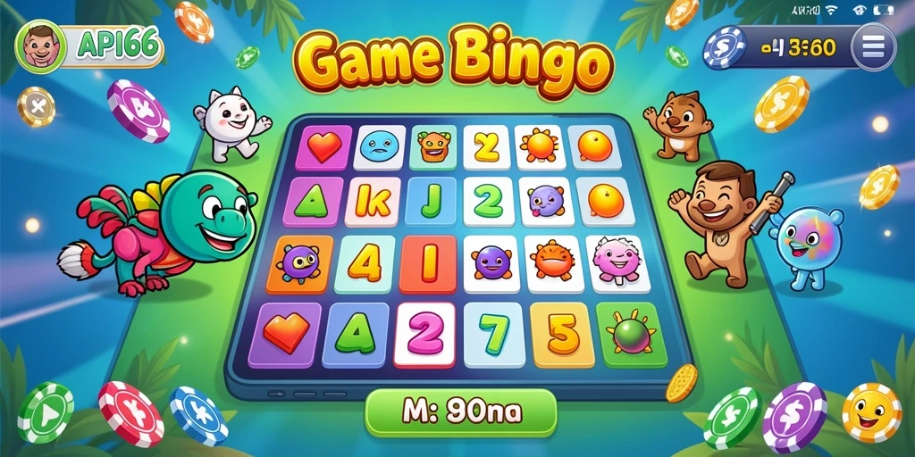 Screenshot gameplay menunjukkan saat bermain Bingo di API66.