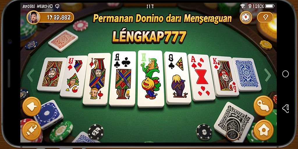 Tampilan menarik dari gameplay seru LENGKAP777 dengan Domino.