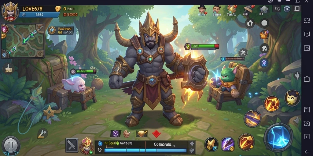 Screenshot gameplay LOVE678 yang menampilkan aksi seru dan dunia fantasi.