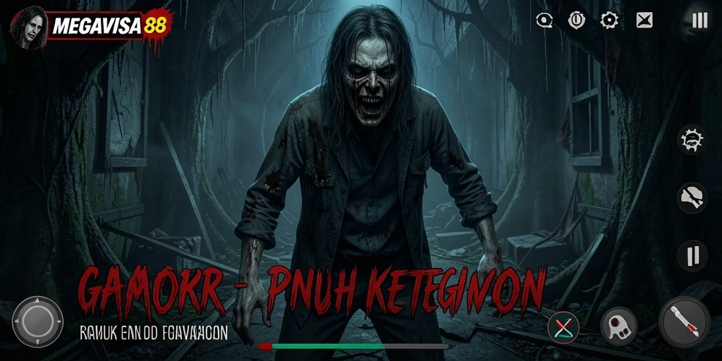 Gameplay seram di MEGAVISA88 dengan suasana mencekam.