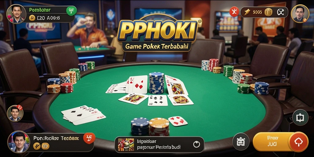 Tampilan gameplay PPHOKI yang menarik dan seru saat bermain Poker.