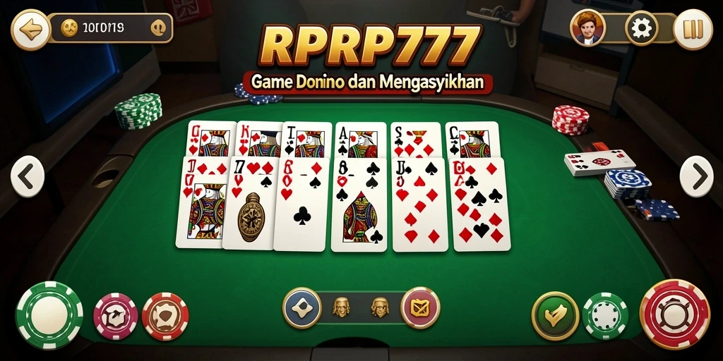 Tampilan seru dari permainan Domino RPRP777 dengan gameplay yang menantang.