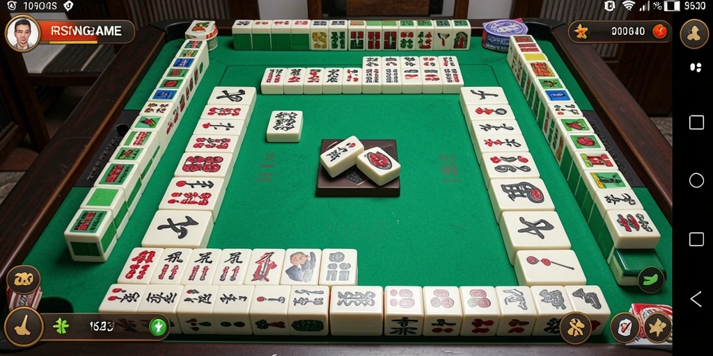 Tampilan gameplay RSNGAME yang menarik dengan grafis Mahjong.