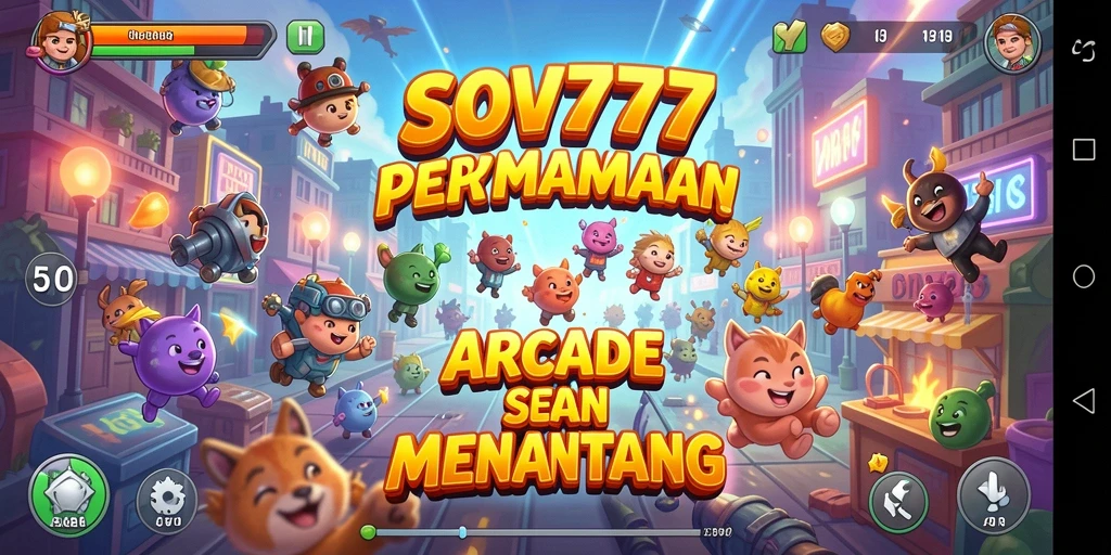 Tampilan gameplay SOV777 yang seru dan penuh warna.