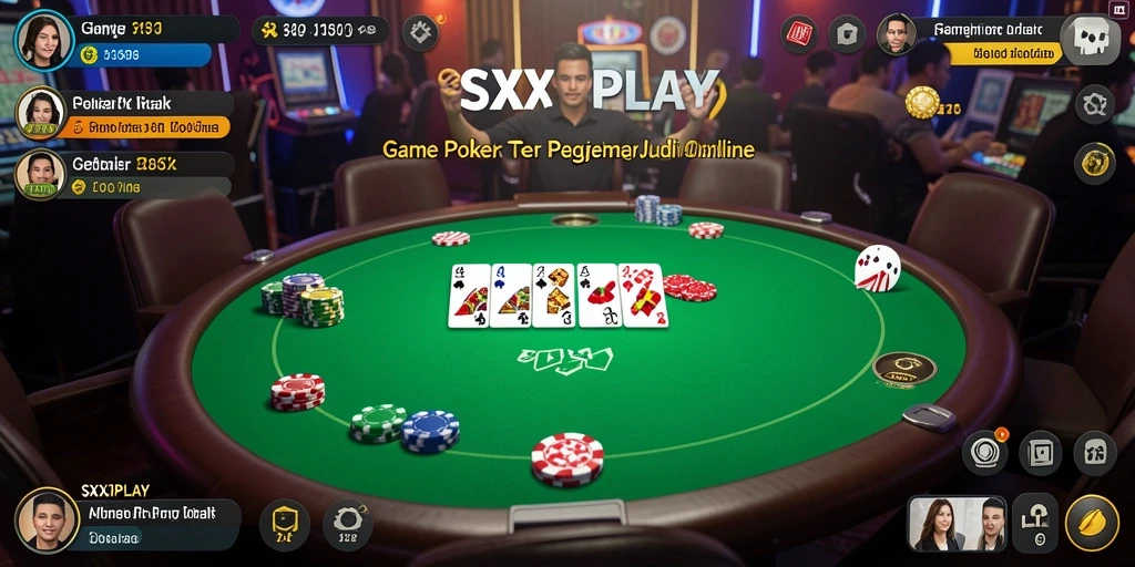 Screenshot SXXPLAY yang menampilkan momen seru saat bermain poker.